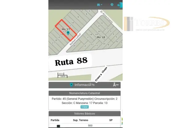 Terreno de 1 ambiente en venta en EL COLMENAR