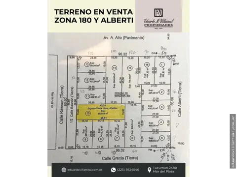 Terreno de 1 ambiente en venta en NEWBERY JORGE