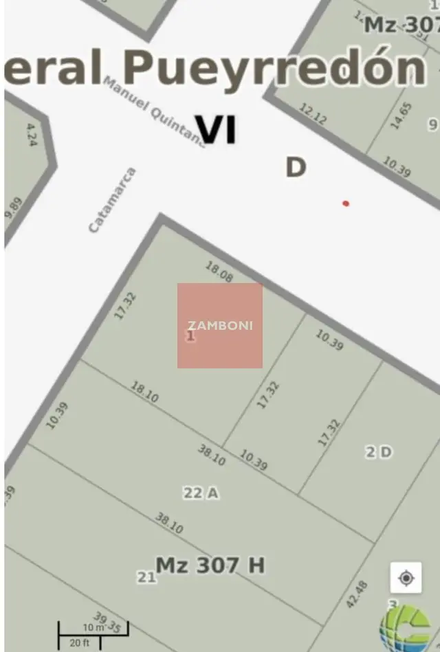 Terreno en venta en PLAZA PERALTA RAMOS