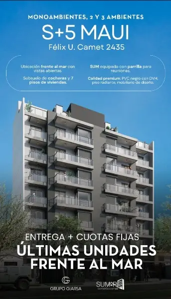 Departamento de 1 ambiente en venta en ZACAGNINI JOSE MANUEL