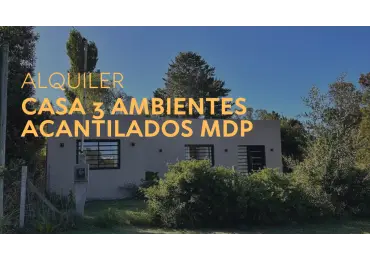 Casa de 3 ambientes en alquiler en Los Acantilados