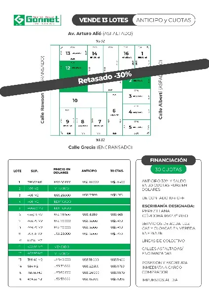 Terreno en venta en CORONEL DORREGO