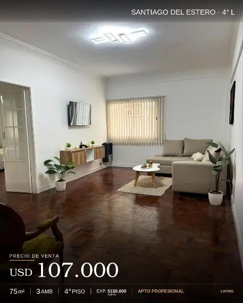 Departamento en venta en Centro