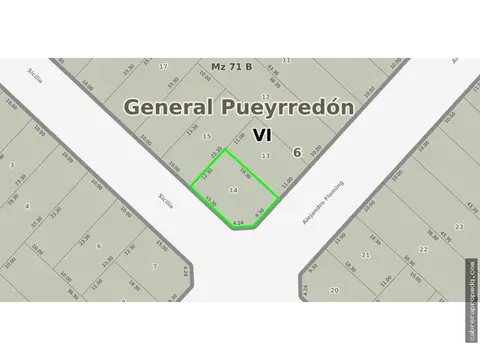 Terreno de 1 ambiente en venta en CERRITO SUR
