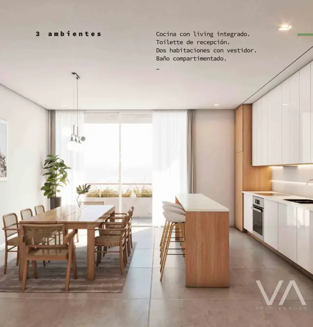 Departamento de 3 ambientes en venta en ESTACION TERMINAL (ALDREY)