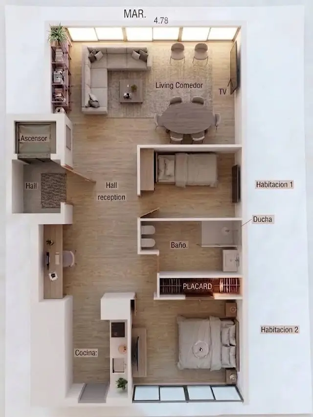 Departamento de 3 ambientes en venta en LOMAS DE STELLA MARIS