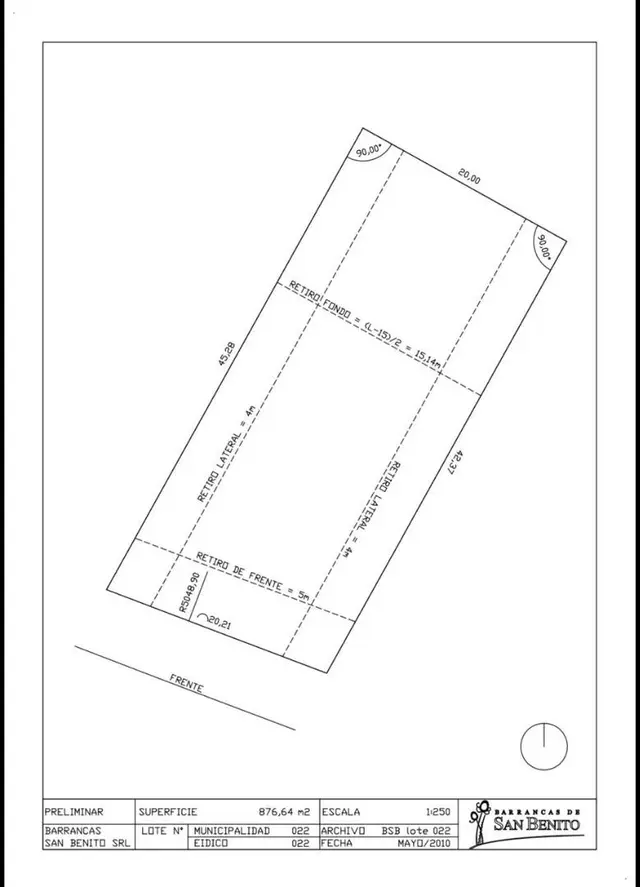 Terreno en venta en BOSQUE PERALTA RAMOS