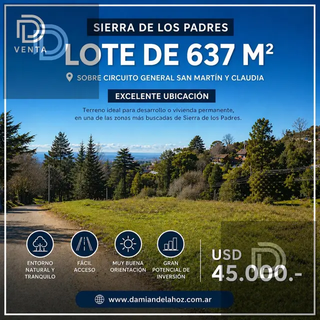 Terreno en venta en Sierra de los Padres