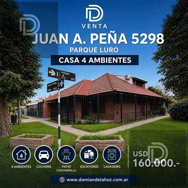 Casa de 4 ambientes en venta en PARQUE LURO