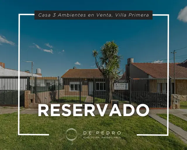 Casa de 2 ambientes en venta en VILLA PRIMERA