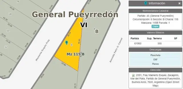 Terreno en venta en ZACAGNINI JOSE MANUEL