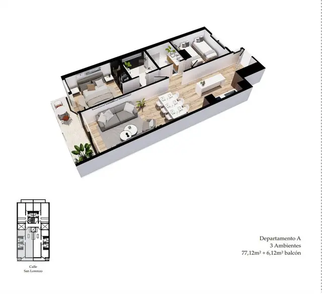 Departamento de 3 ambientes en venta en GENERAL ROCA