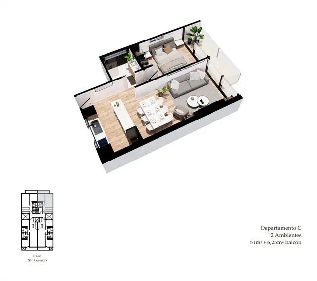 Departamento de 2 ambientes en venta en GENERAL ROCA