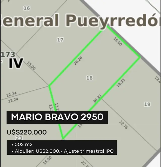 Terreno en venta en PUNTA MOGOTES
