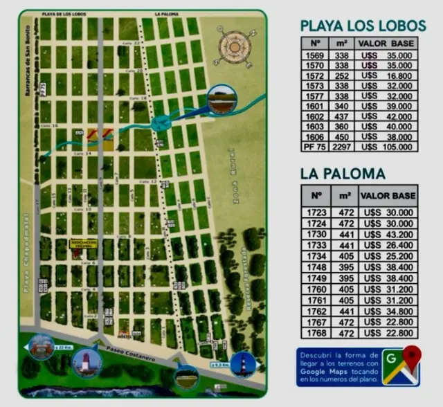 Terreno de 2 ambientes en venta en LOS TRONCOS