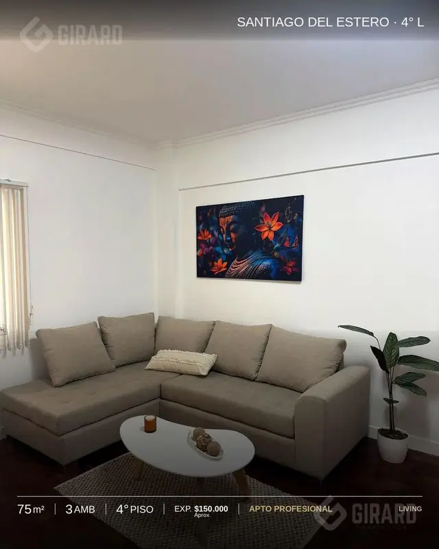 Departamento de 3 ambientes en venta en Centro