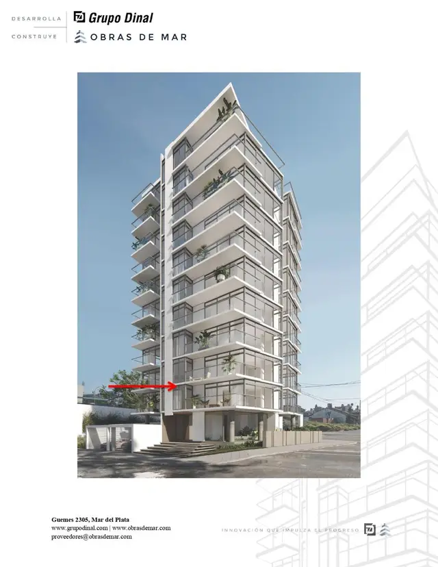 Departamento de 2 ambientes en venta en Punta Mogotes