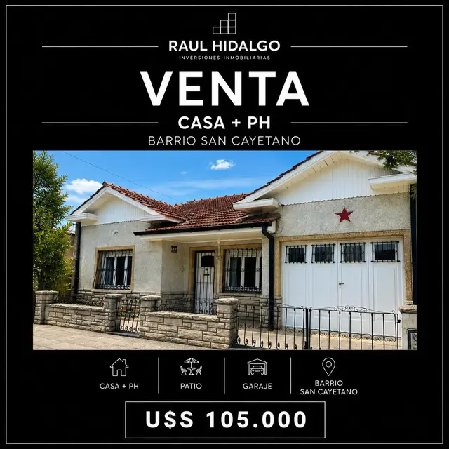 Casa de 3 ambientes en venta en SAN CAYETANO