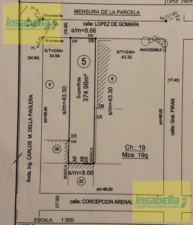 Terreno en venta en LOS PINARES