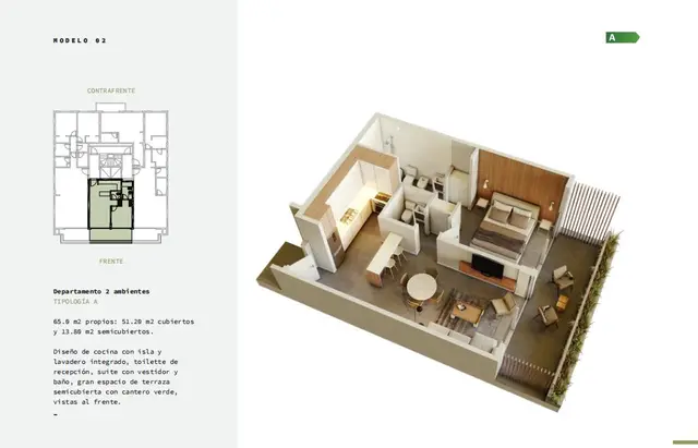 Departamento de 2 ambientes en venta en ESTACION TERMINAL (ALDREY)