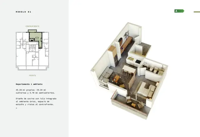 Departamento de 1 ambiente en venta en ESTACION TERMINAL (ALDREY)