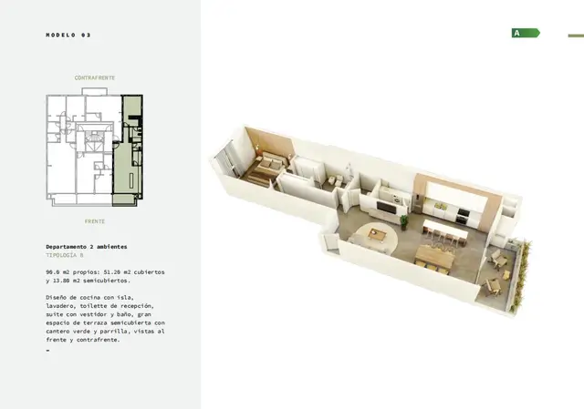 Departamento de 2 ambientes en venta en ESTACION TERMINAL (ALDREY)