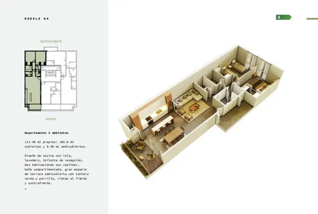 Departamento de 4 ambientes en venta en ESTACION TERMINAL (ALDREY)