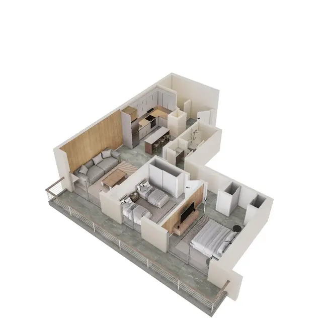 Departamento de 3 ambientes en venta en ESTACION TERMINAL (ALDREY)