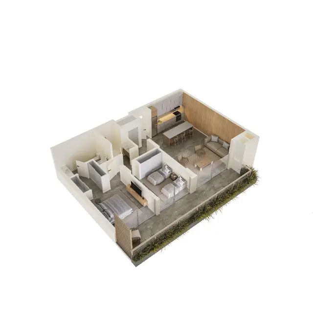 Departamento de 3 ambientes en venta en ESTACION TERMINAL (ALDREY)