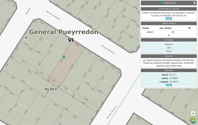 Terreno en venta en Bernardino Rivadavia