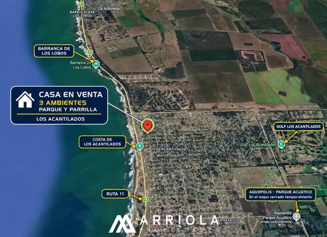 Casa de 2 ambientes en venta en Los Acantilados