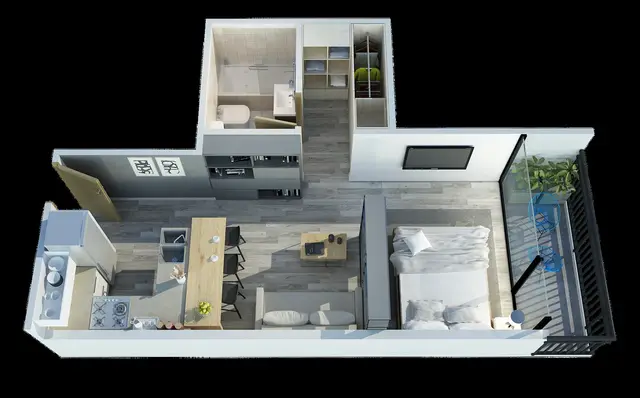 Departamento de 1 ambiente en venta en Güemes