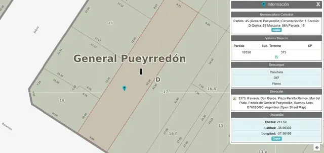 Terreno en venta en PLAZA PERALTA RAMOS