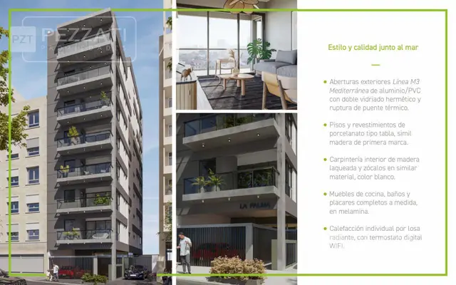 Departamento de 3 ambientes en venta en Playa Grande