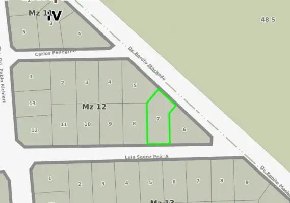 Terreno de 1 ambiente en venta en Camet