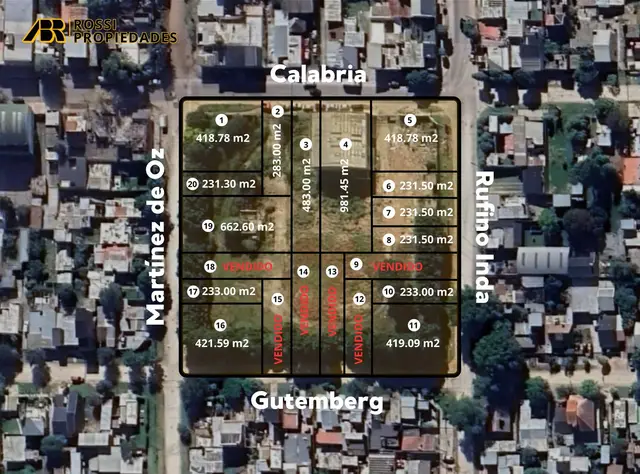 Terreno en venta en JUAN GREGORIO DE LAS HERAS