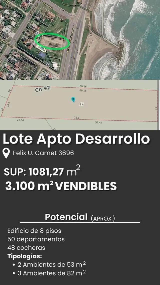 Terreno en venta en ZACAGNINI JOSE MANUEL