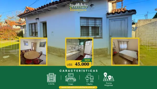 Casa de 2 ambientes en venta en Punta Mogotes