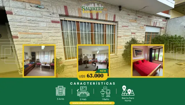 Departamento de 3 ambientes en venta en Faro Norte