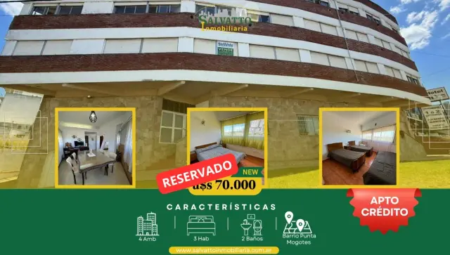 Departamento de 4 ambientes en venta en Punta Mogotes