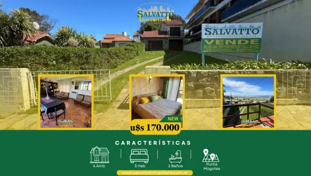 Casa de 4 ambientes en venta en Punta Mogotes