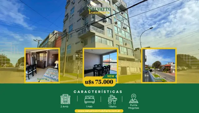 Departamento de 2 ambientes en venta en Punta Mogotes