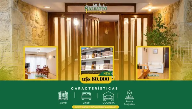 Departamento de 3 ambientes en venta en Punta Mogotes