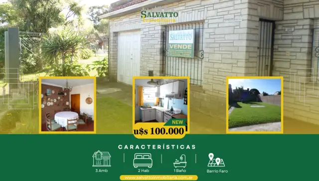 Casa de 3 ambientes en venta en Faro Norte
