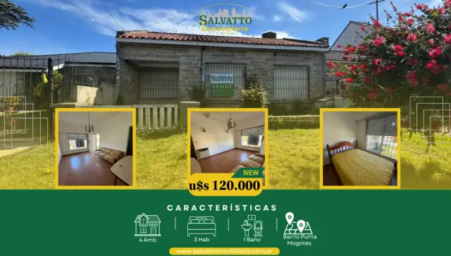 Casa de 4 ambientes en venta en Punta Mogotes