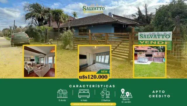 Casa de 5 ambientes en venta en Bosque Peralta Ramos