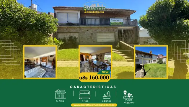 Casa de 5 ambientes en venta en Punta Mogotes