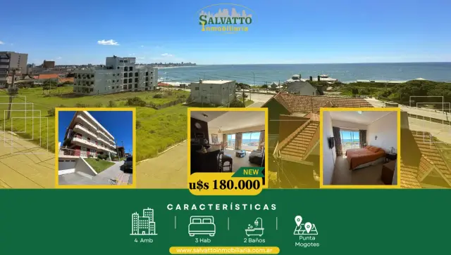 Departamento de 4 ambientes en venta en Punta Mogotes