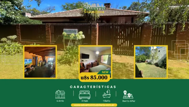 Casa de 4 ambientes en venta en Alfar