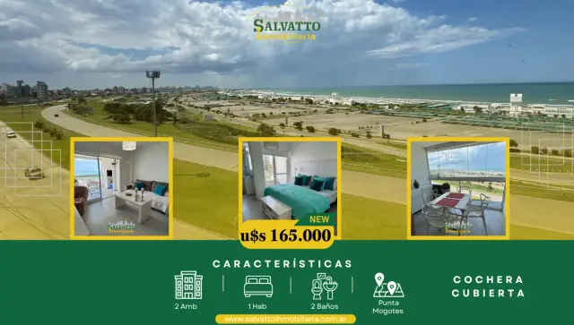 Departamento de 2 ambientes en venta en Punta Mogotes